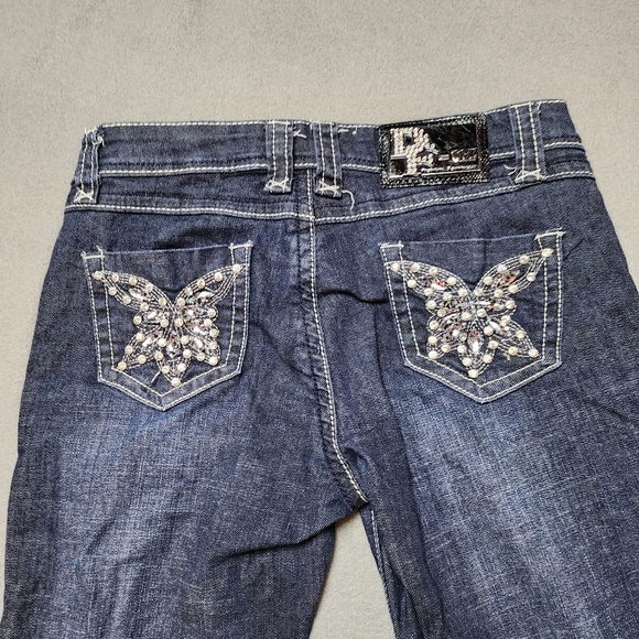 d-fuz Denim - Bootcut Jeans Crystal Pockets D-Fuz - Sz 9/10 Boot Cut Bling Y2k